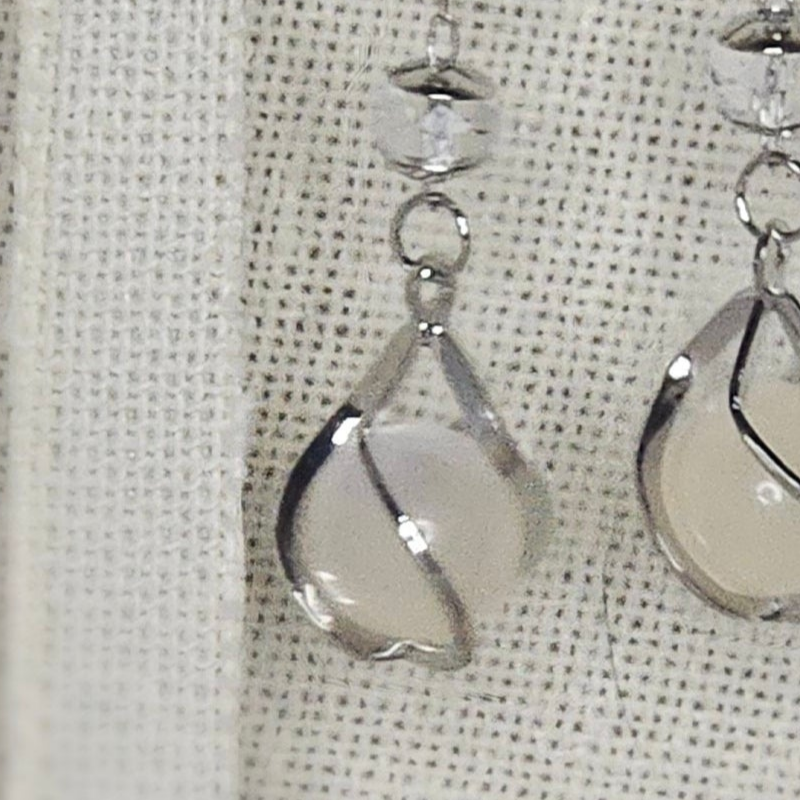 Silver drop earrings