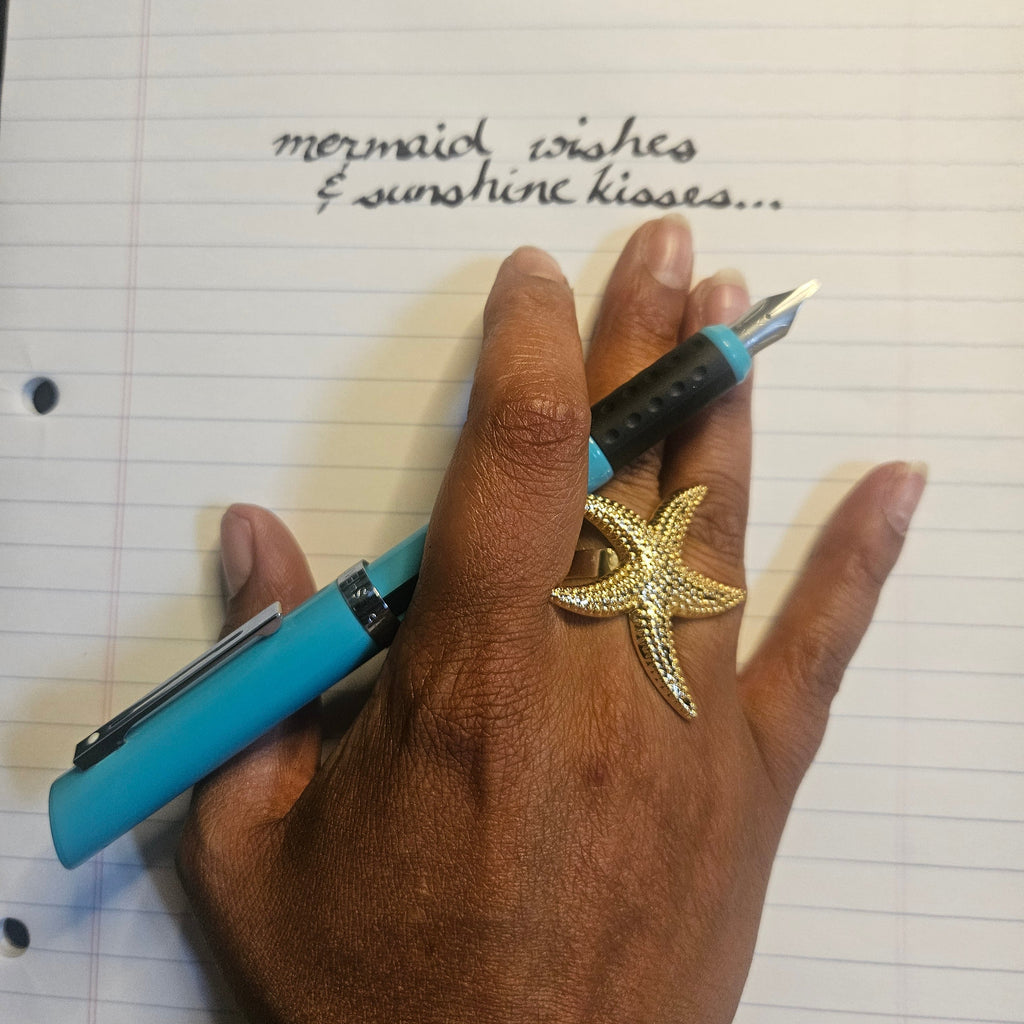 Golden Starfish Ring