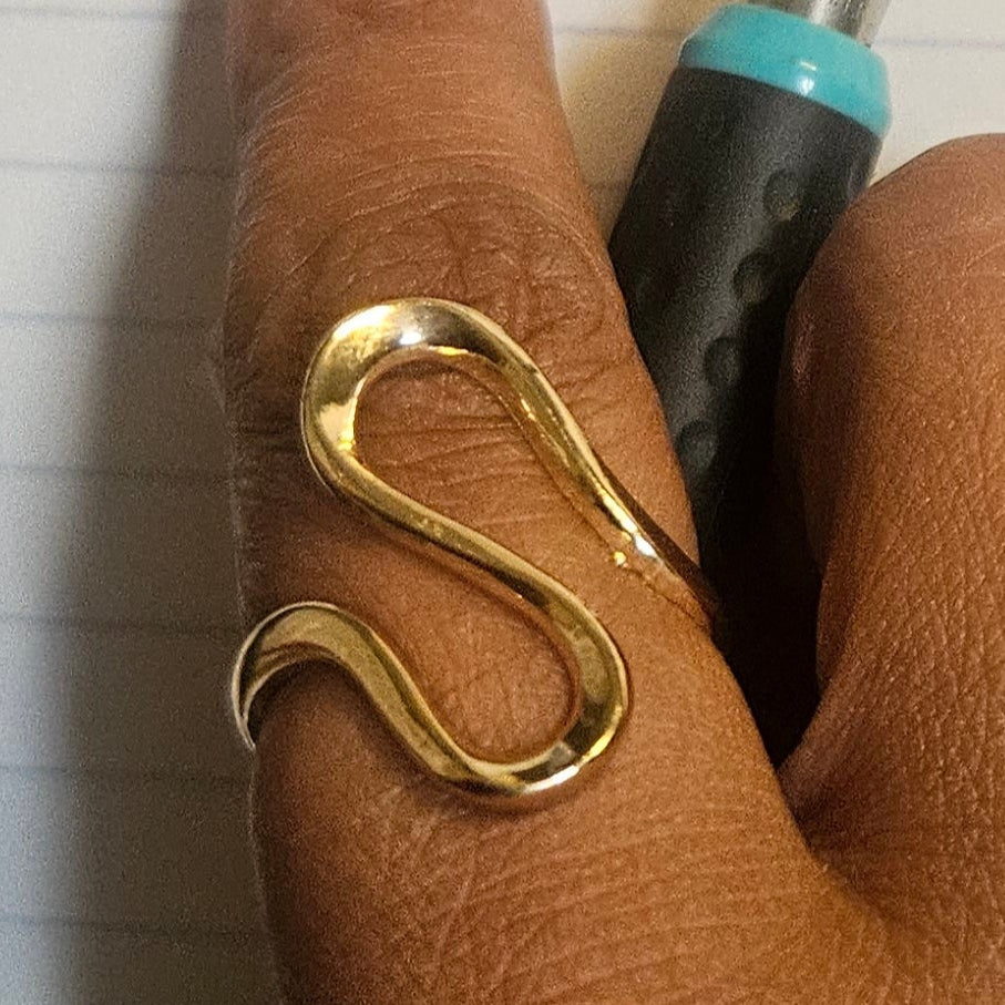 Golden Wave Ring